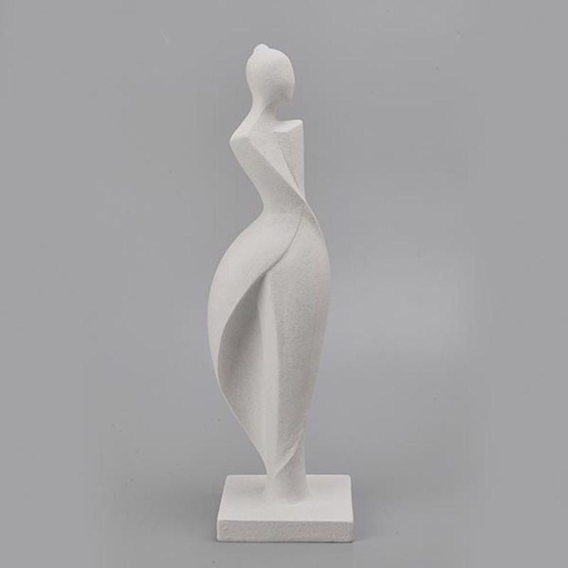 ESTHETI home Επιτραπέζιο Διακοσμητικό Γυναικεία Φιγούρα Ιβουάρ 10.2x8.7x34cm 752-27133