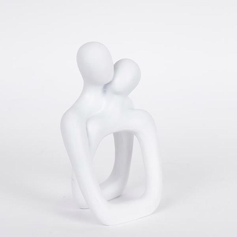 ESTHETI Φιγούρα διακοσμητική πολυρεσίνης Ζευγάρι λευκό 