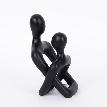 ESTHETI home Επιτραπέζιο Διακοσμητικό ''Ζευγάρι'' Resin Μαύρο 11x11x18cm 752-27167