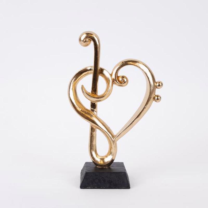 ESTHETI home Διακοσμητικό Γλυπτό ''Καρδιά με Μουσική Νό