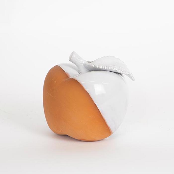 ESTHETI home Diakosmitiko Keramiko Milo Terracotta/Lefko 11.8x11.8x12cm 752-28512