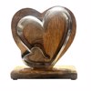 ESTHETI home Epitrapezio Diakosmitiko Kardies se Xulini Basi Fusiko me Metallo Asimi 18x5x19cm 752-28560