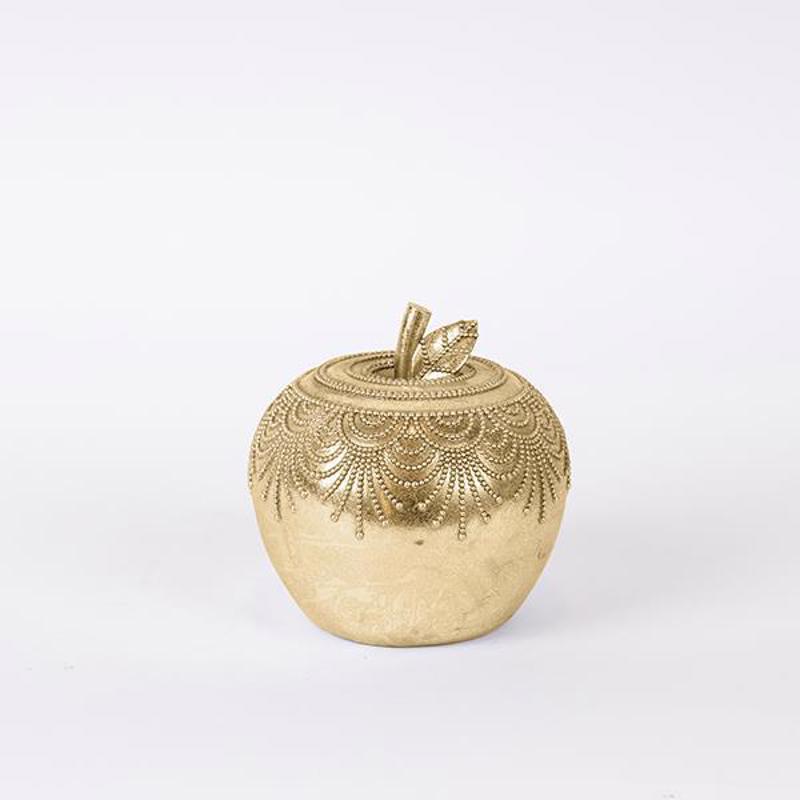 ESTHETI home Διακοσμητικό Μήλο Resin Χρυσό Φ11.5x11.5cm