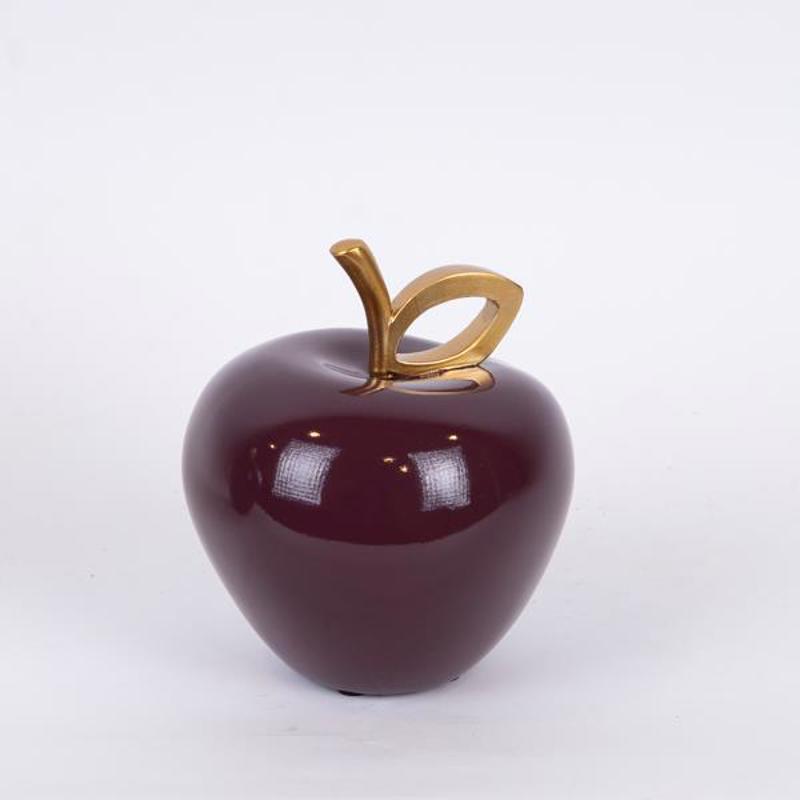 ESTHETI home - ΣΗΜΑΝΤΙΚΟ: Σε περίπτωση διαφοράς τιμής από το κατάστημα ισχύει παντα και μόνο η τιμή του καταστήματος ESTHETI home Διακοσμητικό Μήλο Resin Μπορντό/Χρυσό Φ13x