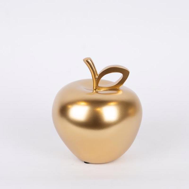 ESTHETI home - ΣΗΜΑΝΤΙΚΟ: Σε περίπτωση διαφοράς τιμής από το κατάστημα ισχύει παντα και μόνο η τιμή του καταστήματος ESTHETI home Διακοσμητικό Μήλο Resin Χρυσό Φ13x14.9cm 7