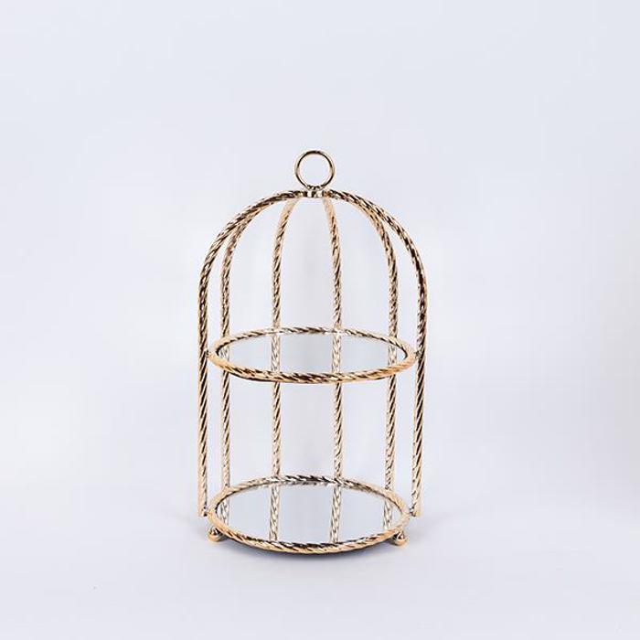 ESTHETI home Diorofi Ornterbiera Metalliki Xrusi me Kathrepti F23x42cm 754-11025