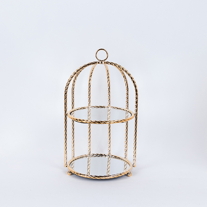 ESTHETI home Diorofi Ornterbiera Metalliki Xrusi me Kathrepti F23x42cm 754-11025