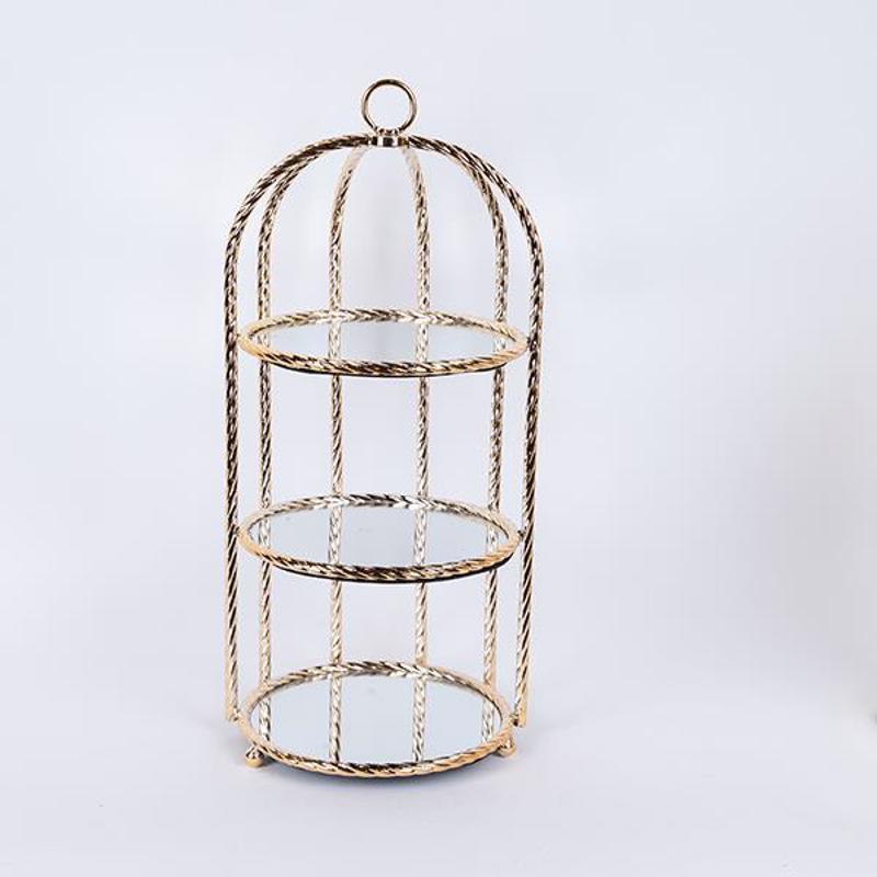 ESTHETI home Διώροφη Ορντερβιέρα Μεταλλική Χρυσή με Καθ