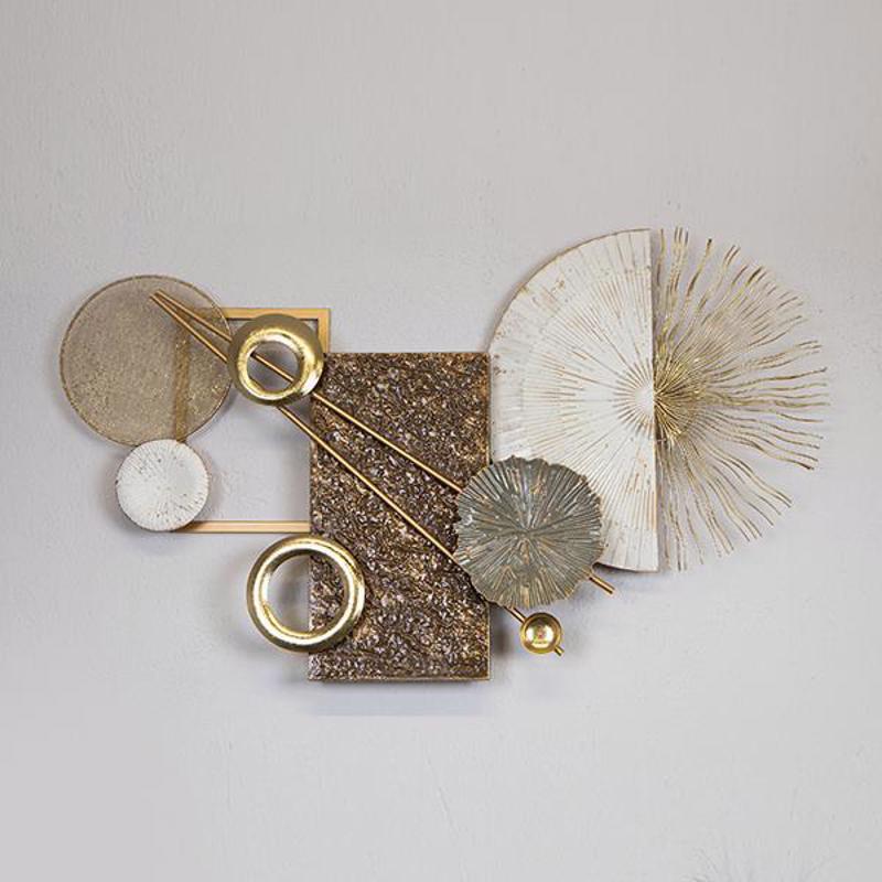 ESTHETI home Διακοσμητικό Τοίχου Μεταλλικό Καφέ/Χρυσό/Λ