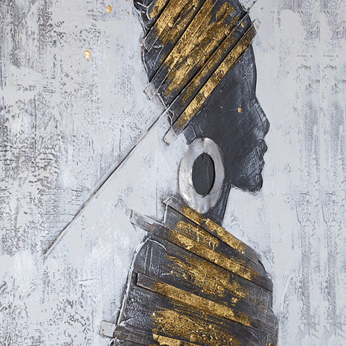 ESTHETI home Pinakas Kambas Gynaika Xrusos/Mavros/Asimi 100x3x100cm 755-12257