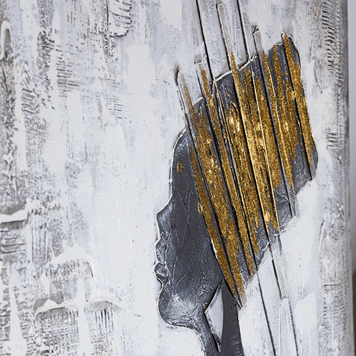 ESTHETI home Pinakas Kambas Gynaika Xrusos/Mavros/Asimi 100x3x100cm 755-12258