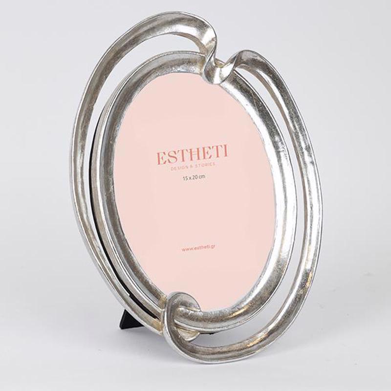 ESTHETI home - ΣΗΜΑΝΤΙΚΟ: Σε περίπτωση διαφοράς τιμής από το κατάστημα ισχύει παντα και μόνο η τιμή του καταστήματος ESTHETI home Κορνίζα Resin Ασημί 15x20cm 756-12155