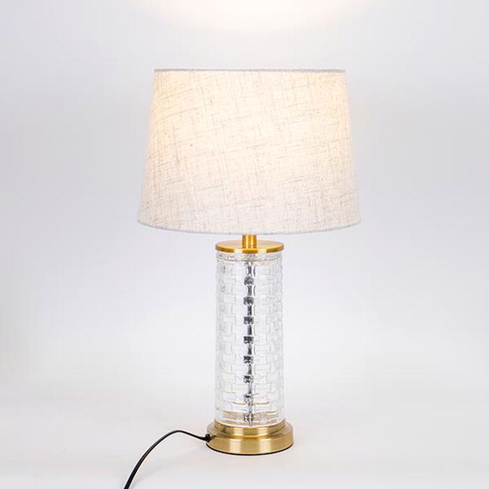 ESTHETI home Epitrapezio Fotistiko Metalliko/Gyalino Xruso me Ekrou ufasmatino Kapelo E27 F30.5x51.5cm 757-10076