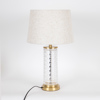 ESTHETI home Epitrapezio Fotistiko Metalliko/Gyalino Xruso me Ekrou ufasmatino Kapelo E27 F30.5x51.5cm 757-10076