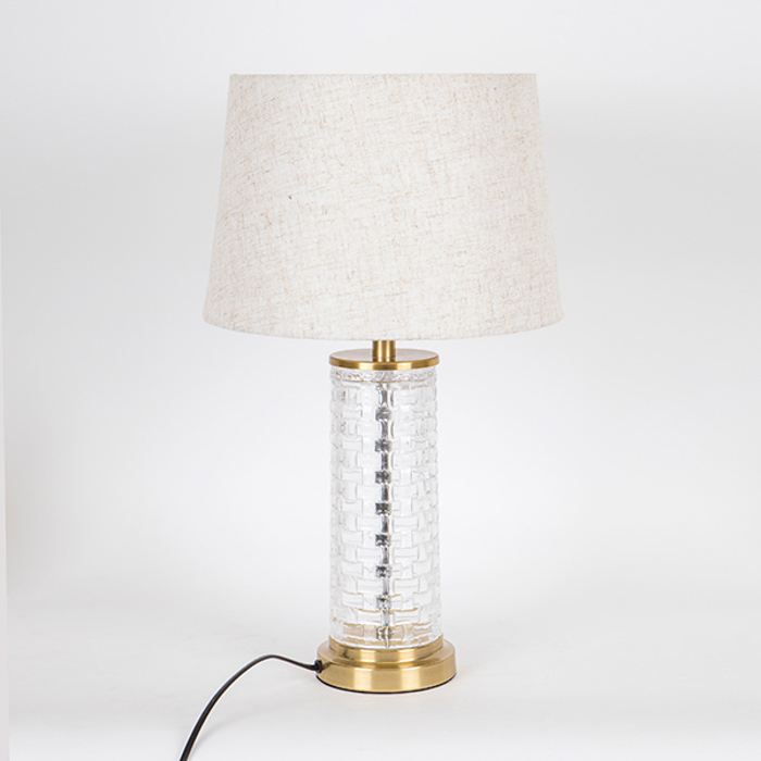 ESTHETI home Epitrapezio Fotistiko Metalliko/Gyalino Xruso me Ekrou ufasmatino Kapelo E27 F30.5x51.5cm 757-10076