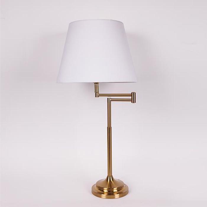 ESTHETI home Epitrapezio Fotistiko Metalliko Xruso me Lefko Kapelo 1xE27 33x70cm 757-10129