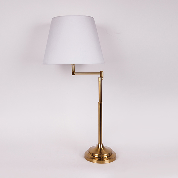 ESTHETI home Epitrapezio Fotistiko Metalliko Xruso me Lefko Kapelo 1xE27 33x70cm 757-10129