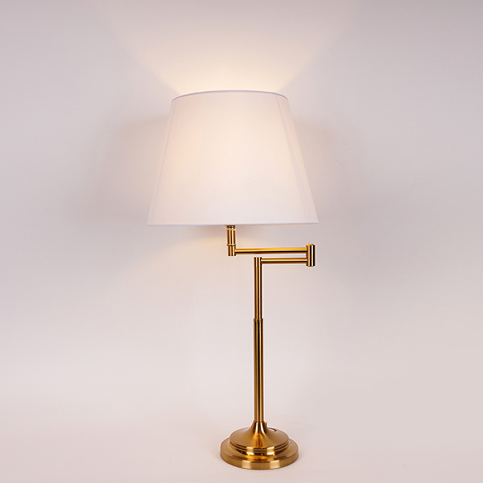 ESTHETI home Epitrapezio Fotistiko Metalliko Xruso me Lefko Kapelo 1xE27 33x70cm 757-10129