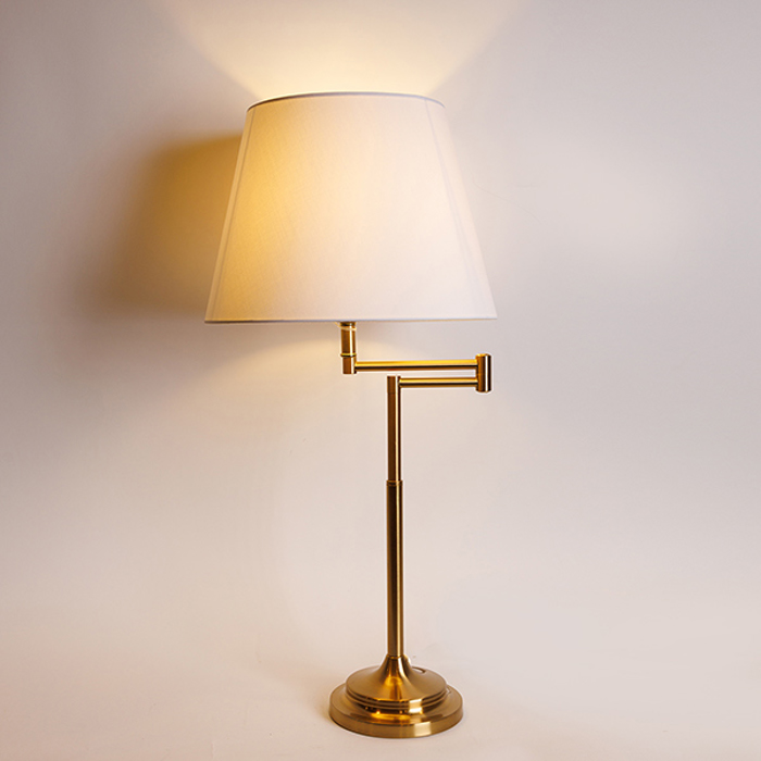 ESTHETI home Epitrapezio Fotistiko Metalliko Xruso me Lefko Kapelo 1xE27 33x70cm 757-10129