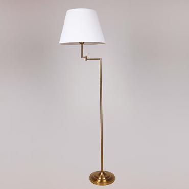 ESTHETI home Επιδαπέδιο Φωτιστικό Μεταλλικό Χρυσό με Λευκό Καπέλο 1xΕ27 35x160cm 757-11026