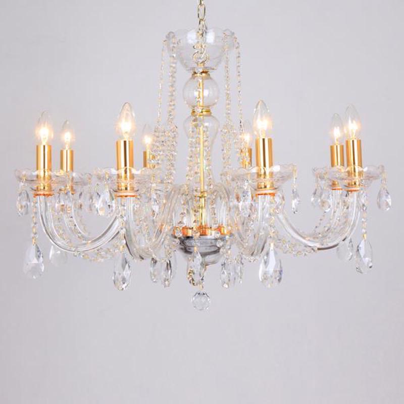 ESTHETI home - ΣΗΜΑΝΤΙΚΟ: Σε περίπτωση διαφοράς τιμής από το κατάστημα ισχύει παντα και μόνο η τιμή του καταστήματος ESTHETI home Πολυέλαιος Οχτάφωτος με Κρύσταλλα Χρυσός Ε