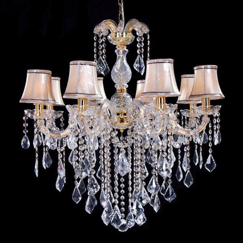 ESTHETI home Πολυέλαιος Οχτάφωτος με Καπέλο και Κρύσταλ