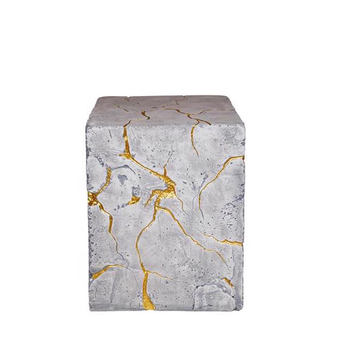 ESTHETI home Boithitiko Trapezi Magisitis Ggri/Xruso 42x42x51.5cm 810-00006