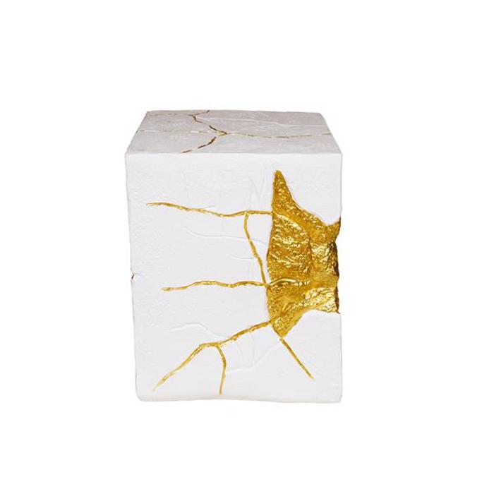 ESTHETI home Boithitiko Trapezi Magisitis Lefko/Xruso 42x42x51.5cm 810-00008