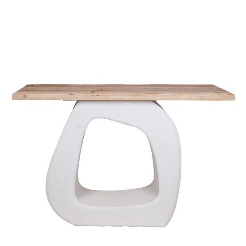 ESTHETI home - ΣΗΜΑΝΤΙΚΟ: Σε περίπτωση διαφοράς τιμής από το κατάστημα ισχύει παντα και μόνο η τιμή του καταστήματος ESTHETI home Κονσόλα Ξύλινη/MDF Λευκή/Φυσική 120x38x82c