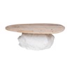 ESTHETI home Trapezi Xulino/Resin Lefko/Fusiko 105x63x35cm 810-00020