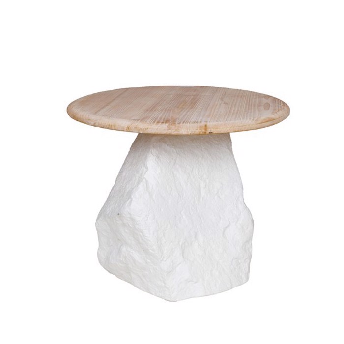 ESTHETI home Trapezi Xulino/Resin Lefko/Fusiko F60x44cm 810-00021