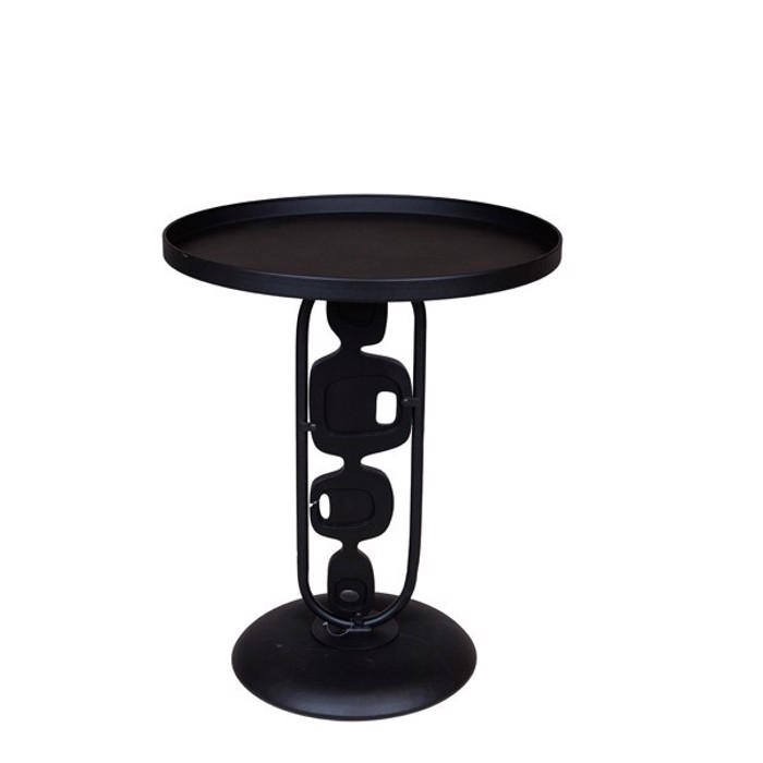 ESTHETI home Trapezi Boithitiko Metalliko Mavro F50x60cm 810-00029