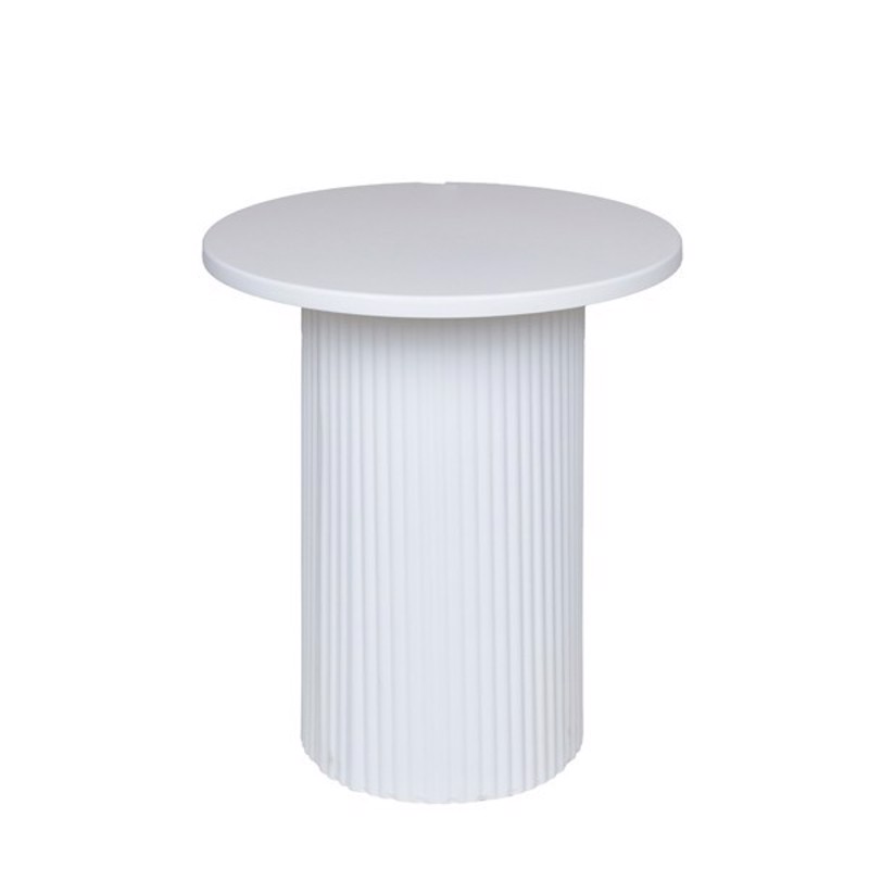 ESTHETI home - ΣΗΜΑΝΤΙΚΟ: Σε περίπτωση διαφοράς τιμής από το κατάστημα ισχύει παντα και μόνο η τιμή του καταστήματος ESTHETI home Βοηθητικό Τραπέζι Μεταλλικό/Ξύλινο Λευκό Φ