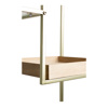 ESTHETI home Rafiera Metalliki Xrusi me Rafia apo Gyali/MDF Diafana/Fusika 69x30.5x175.5cm 810-00039