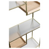 ESTHETI home Rafiera Metalliki Xrusi me Rafia apo Gyali/MDF Diafana/Fusika 69x30.5x175.5cm 810-00039