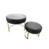 ESTHETI home Set ton 2 Skampo Beloudino Ggri me Metallika Xrusa Podia F60x44cm/F40x33cm 810-00059