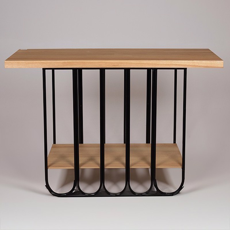 ESTHETI home - ΣΗΜΑΝΤΙΚΟ: Σε περίπτωση διαφοράς τιμής από το κατάστημα ισχύει παντα και μόνο η τιμή του καταστήματος ESTHETI home Κονσόλα Μεταλλική/Ξύλινη Φυσική/Μαύρη 120x