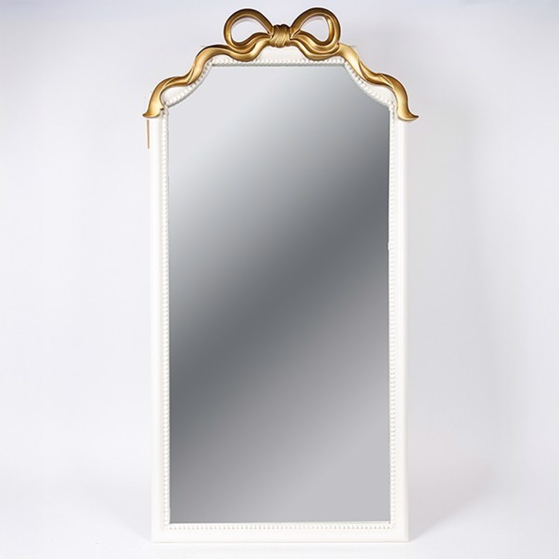 ESTHETI home - ΣΗΜΑΝΤΙΚΟ: Σε περίπτωση διαφοράς τιμής από το κατάστημα ισχύει παντα και μόνο η τιμή του καταστήματος ESTHETI home Επιτοίχιος Καθρέπτης Polyresin Λευκός/Χρυσ