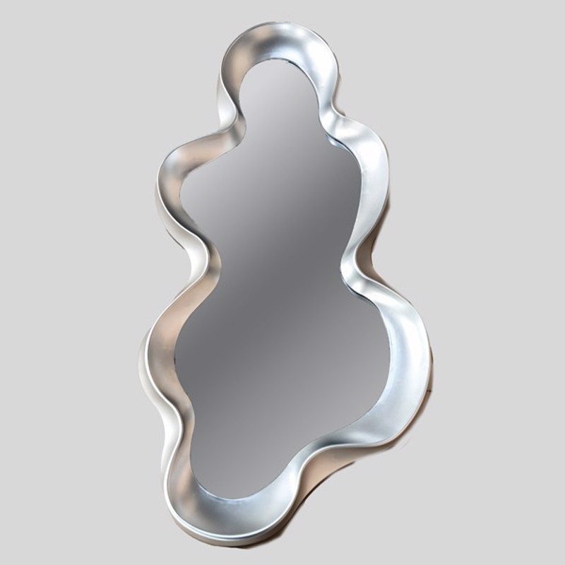 Καθρέπτες agiovlasitishome - ΣΗΜΑΝΤΙΚΟ: Σε περίπτωση διαφοράς τιμής από το κατάστημα ισχύει παντα και μόνο η τιμή του καταστήματος ESTHETI home Καθρέπτης Τοίχου Πλαστικός Ασημί 50x4.5x10