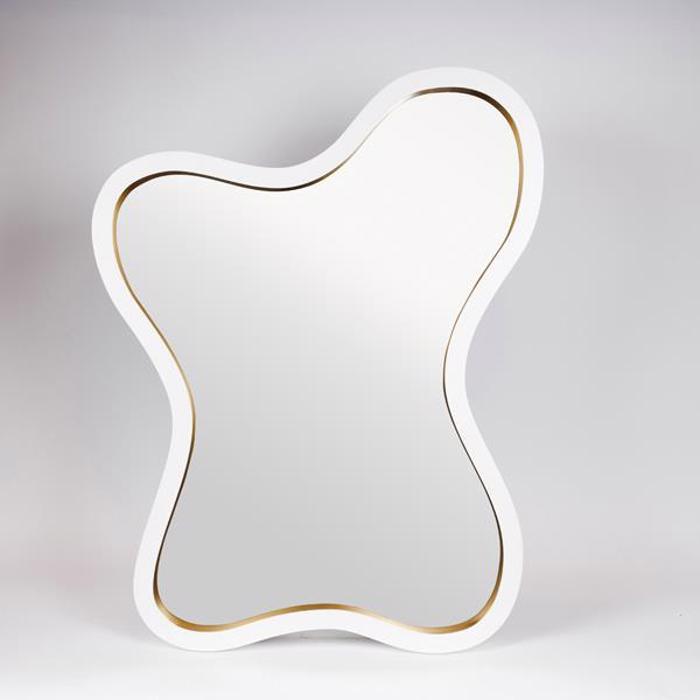 ESTHETI home Epitoixios Kathreptis MDF Lefkos/Xrusos 68.8x4.5x90.4cm 811-30002