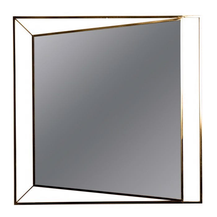 ESTHETI home Epitoixios Kathreptis Metallikos Xrusos 90x2x90cm 811-40006