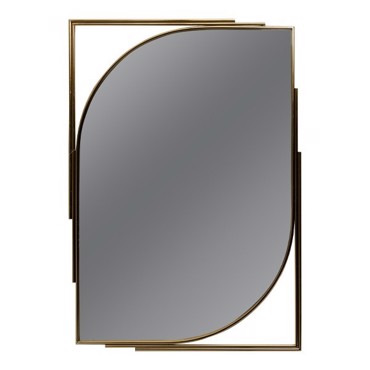 ESTHETI home Επιτοίχιος Καθρέπτης Μεταλλικός Χρυσός 70x2x100cm 811-40009