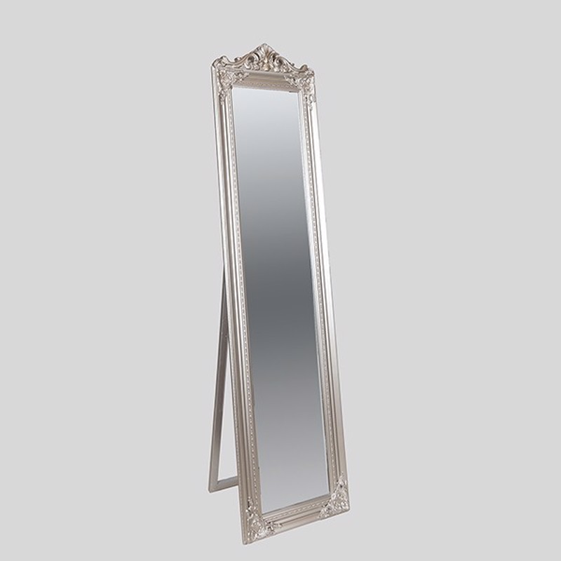 ESTHETI home Επιδαπέδιος Καθρέπτης PU Ασημί 45x5x180cm 811-50001