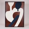 ESTHETI home Pinakas Kambas 3D Figures Mavros/Kafe/Mpez 60x2.9x80cm 812-10009