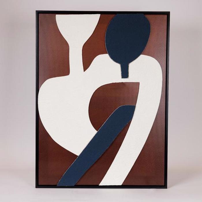 ESTHETI home Pinakas Kambas 3D Figures Mavros/Kafe/Mpez 60x2.9x80cm 812-10009