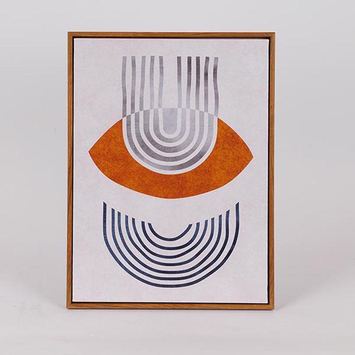 ESTHETI home Pinakas Kambas me Sxedia Bez/Lefkos/Mple 30x40cm 812-10018