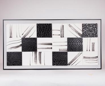 ESTHETI home Πίνακας Καμβάς Τετράγωνα Μαύρος/Λευκός 122x4.5x62cm 812-10019