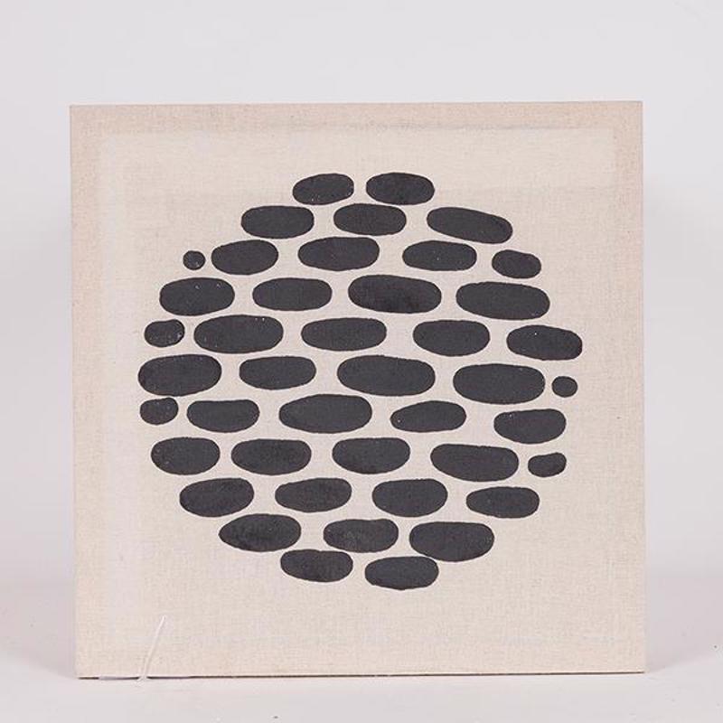 ESTHETI home Πίνακας σε Καμβά ''Ανάγλυφοι Κύκλοι'' Μαύρ