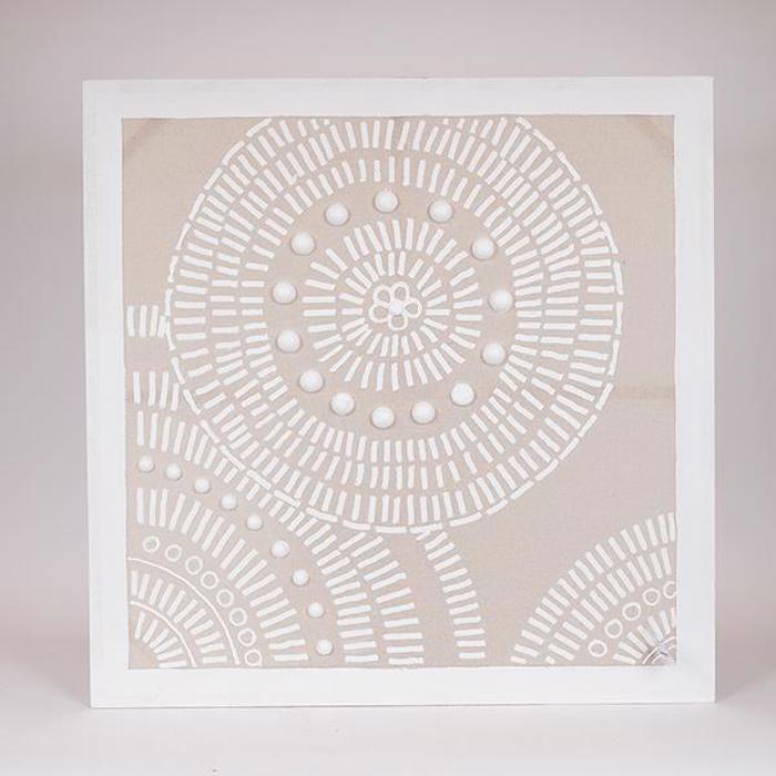 ESTHETI home Pinakas Kambas Kukloi Bez/Lefkos 80x3x80cm 812-20038