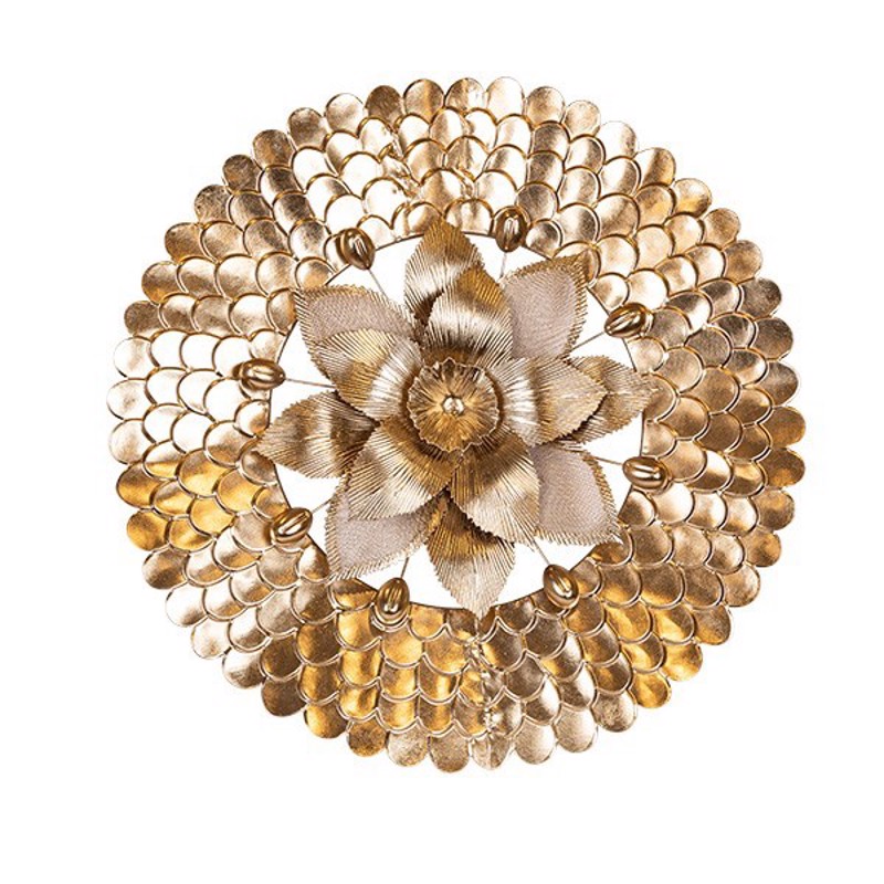 ESTHETI home - ΣΗΜΑΝΤΙΚΟ: Σε περίπτωση διαφοράς τιμής από το κατάστημα ισχύει παντα και μόνο η τιμή του καταστήματος ESTHETI home Διακοσμητικό Τοίχου ''Λουλούδι'' Μεταλλικό